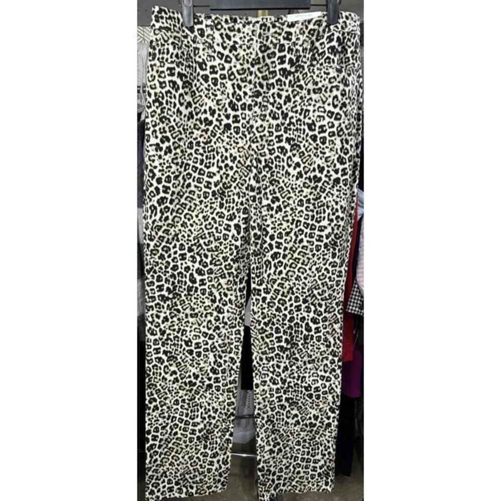 NWT Charter Club Cheetah pants size 10 Lexington Straight Leg MSRP 39.99